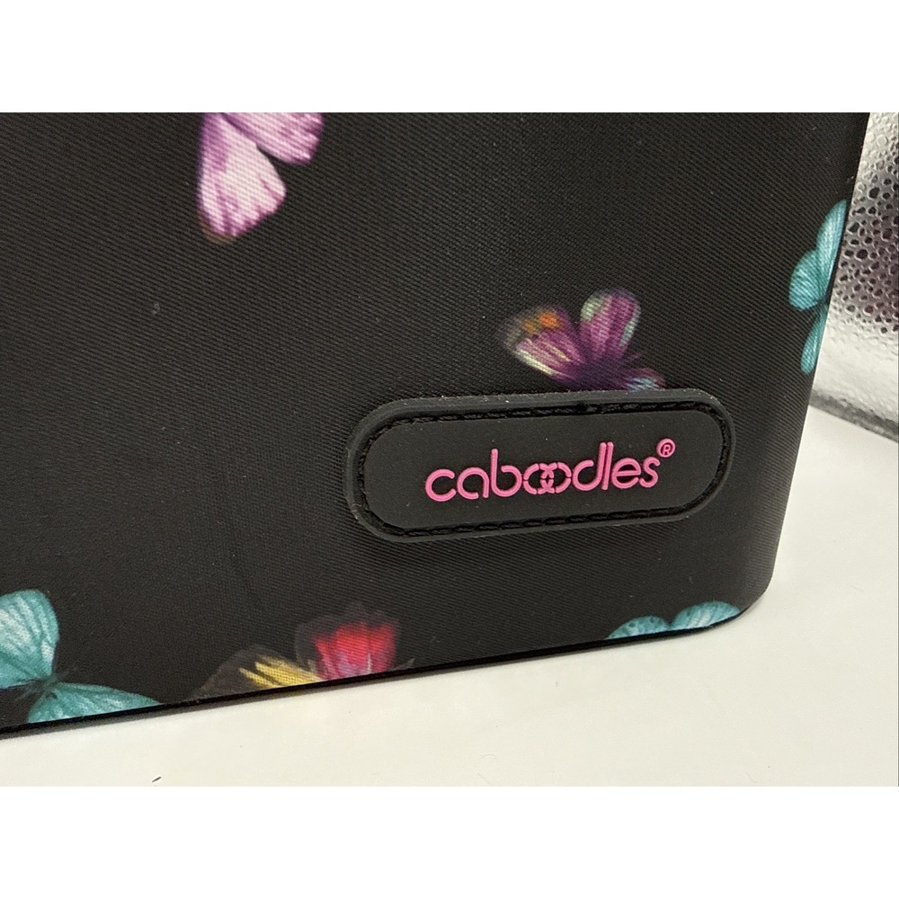 Butterfly Soft Train Case Tall Makeup Cosmetic With Mirror and Shelves Caboodles - Picture 2 of 12